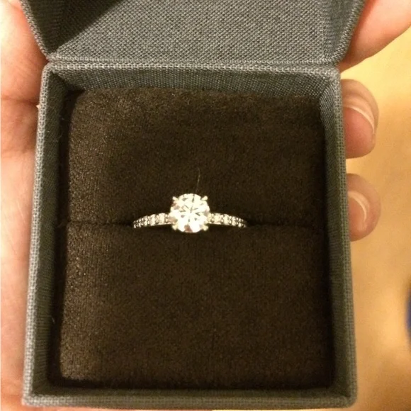 Ila -Avery Platinum Diamond Engagement Ring - Picture 3 of 5